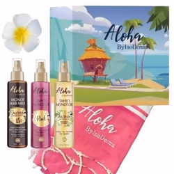 PACK ALOHA PINK EDITION Composé de
ALOHA BY INODERMA MONOI HAIR MIST SPF15 150 ML
ALOHA BY INODERMA HUILE AU MONOÏ DE TAHITI  ...
