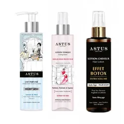 Pack ASTUS Lait De Corps Secret Wish + Lotion tonique + Lotion cheveux Effet BOTOX