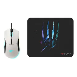 Pack Combo Souris USB Gamer RGB + Tapis Souris Havit MS1037CM