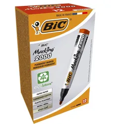 Pack De 12 Marqueur Bic Marking 2000 Ecolutions Rouge