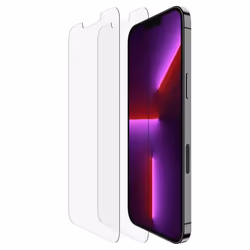 Pack De 2 Protections Ecran BELKIN Tempered Glass Pour iPhone 13 Pro Max/ 14 Plus - En verre trempé - Résiste à l'usure quoti ...