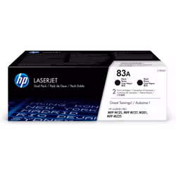 Pack de 2 toners HP LaserJet 83A noir authentiques - Nombre de pages par cartouche 1 500 pages - Compatible avec les Impriman ...