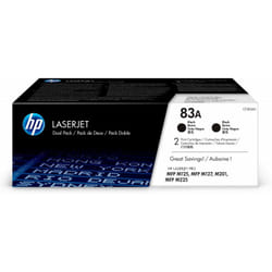 Pack de 2 Toners Original LaserJet HP 83A Noir (CF283AF)