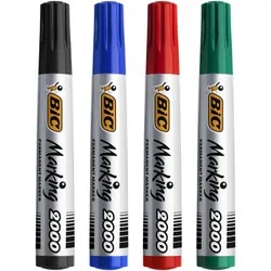 Pack de 4 Marqueurs Bic Marking 2000 Ecolutions Multi couleurs