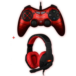 Pack Gaming Drakkar PC Konix Casque SKALD + Manette Blood Axe
