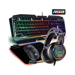 Pack 4en1: Souris Spirit of Gamer PRO MKH5 Gaming - 7 Boutons programmables - Capteur Optique 6400 DPI max - Logiciel intuiti ...