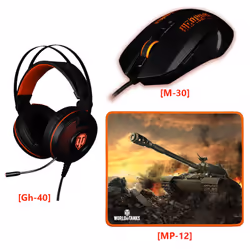 Pack KONIX WORLD OF TANKS Tapis MP-12: Matériau: Microfibre – Taille: 27 cm x 32 cm – Base en caoutchouc + Souris M-30: Conne ...