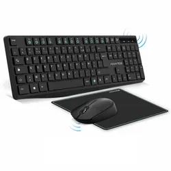 ADVANCE ELITE COMBO clavier Souris incluse RF sans fil QZERTY Français Noir