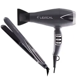 Pack Sèche Cheveux & Lisseur LEXICAL LGW-5820 - Gris