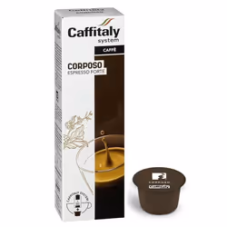 Capsules CAFFITALY Corposo - Nombre de Capsule: 10 Capsules - 45% Arabica 55% Robusta - Intensité: 9/10 - Mélange de Robustas ...