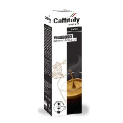 Paquet De 10 Capsules CAFFITALY Vigoroso Avec 2 Filtres