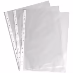 Paquet de 50 Pochettes OFFICEPLAST Perforées 80 Microns - Paquet de 50 Pochettes - Antitrace et antireflet - Onglets et perfo ...