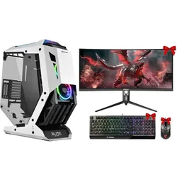 Pc De Bureau Gamer Bazooka AMD Ryzen 7 32 Go 1 To SSD RTX 3070 Ti Blanc