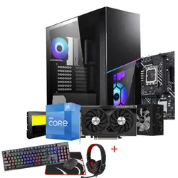 Pc Gamer MARVO POWERRIG i5 12Gén 8 Go 512 Go SSD RTX4060 8 Go Noir