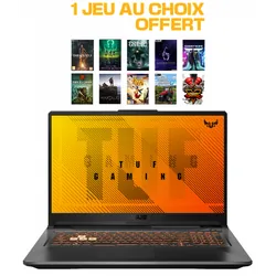 PC Portable ASUS TUF Gaming F17 R7-4800H 8 Go 512 Go SSD - Noir (TUF706IC-HX010T)