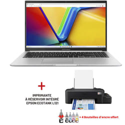 Pc Portable Asus VivoBook 15 X1504VA i3 13Gén 4Go 256Go SSD Silver