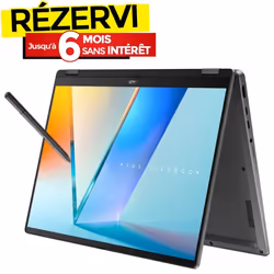 PC Portable ASUS Vivobook 14 Flip Ultra 7 256V 16Go 512Go SSD - Gris
