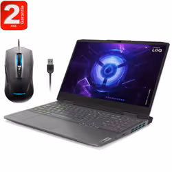 Pc Gamer Lenovo LOQ 15IRH8 - Ecran : 15.6" FHD (1920x1080) IPS 350nits - Processeur : Intel Core i5-12450H (Up to 4.4 GHz, 12 ...