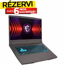 PC Portable Gamer MSI Thin 15 B12UC i5 12è Gén 16Go RTX 3050