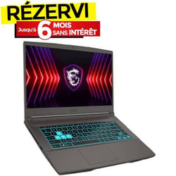 PC Portable Gamer MSI Thin 15 B12UC i5 12è Gén 16Go RTX 3050