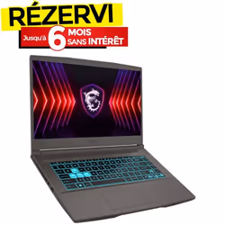 PC Portable Gamer MSI Thin 15 B13UDX i7 13è Gén 8G RTX 3050