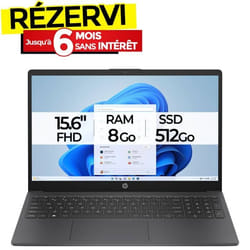 PC Portable HP 15-fd0096nk i5 13è Gén 8Go 512Go SSD - Gris