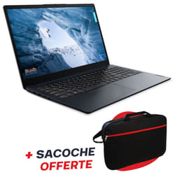 Pc Portable Lenovo IdeaPad 1 15IJL7 / Celeron N4500 / 8 Go / 256 Go SSD / Bleu Avec SACOCHE Offert