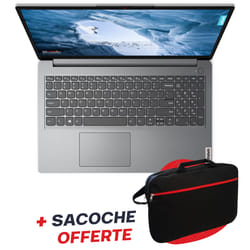 Pc Portable Lenovo IdeaPad 1 15IJL7 / Celeron N4500 / 8 Go / 256 Go SSD / Gris Avec SACOCHE Offert