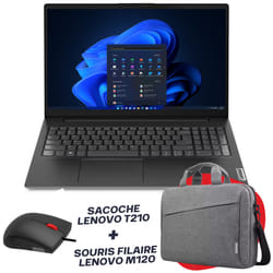 Pc Portable Lenovo V15 G3 IAP / i3-1215U / 12 Go / 512 Go SSD / Windows 11 Pro / Noir Avec Sacoche + Souris Lenovo