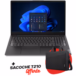 Ecran:15,6" FHD (1 920 x 1 080) TN 250 nits, antireflet - Processeur : Intel Core i5-1235U (P-core 1,3 / 4,4 GHz, E-core 0,9  ...