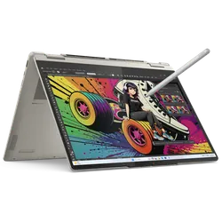 Lenovo Yoga 7 2-in-1 14AKP10 Copilot+ PC AMD Ryzen AI 7 350 Hybride (2-en-1) 35,6 cm (14") Écran tactile WUXGA 16 Go LPDDR5x-SDRAM 512 Go SSD Wi-Fi 7 (802.11be) Windows 11 Home Français Gris