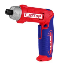 Perceuse Visseuse Réglable Emtop ECSR0803 8V 4NM Rouge & Bleu