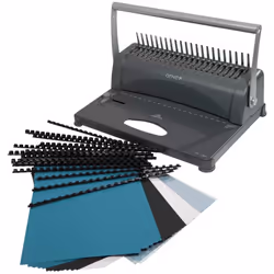 Machine à relier en spirale - Capacité de reliure: 350 feuilles (80g / m²) - Capacité de perforation: 12 feuilles (80g / m²)  ...