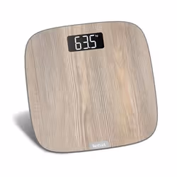 Pèse Personne TEFAL - Capacité de charge: 160 Kg - Graduation: 100 g - Effet bois naturel - Afficheur XXL rétro-éclairé de 36 ...