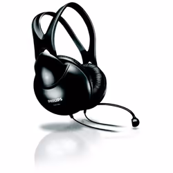 Philips Casque pour PC SHM1900/00, Avec fil, Appels/Musique, 20 - 20000 Hz, 203 g, Casque, Noir