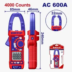 Pince Ampèremétrique Numérique EMTOP AC 600A - EDMR766001
