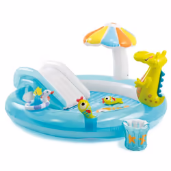 Piscine Gonflable Alligator - Age recommandé: Plus 2 ans - Dimensions : 201x170x84 cm - Avec l’aire de jeux Alligator propose ...