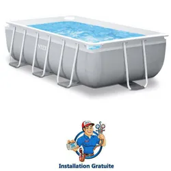Intex 26790NP piscine hors sol Rectangle Gris