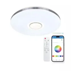 PLAFONNIER KSIX AURA 49CM RGBIC+CCT 7200LM 66W ILINK HP 5W - BLANC