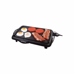 Puissance 2000W-Grande capacité de grill: 40,5 x 27 cm - Thermostat de température réglable avec un voyant lumineux - Poignée ...