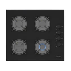 PLAQUE A GAZ PREMIUM 4 FEUX 60 CM / VERRE NOIR