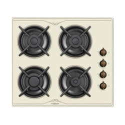 Plaque A Gaz Premium Rust Verre 4 Feux 60 Cm Avec Sécurité Beige