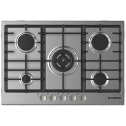 Plaque de cuisson 5 Feux en Acier Inoxydable Hoover 75cm