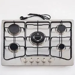 Plaque De Cuisson À Gaz Galaxy Naturel 5 Feux Verre Noir (IDEAL-5500)