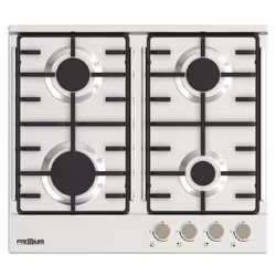 Plaque A Gaz Premium Émaillee  - Nombre de feux : 4 Feux - Largeur : 60 CM - Boutons frontal - Allumage intégré - Grilles ema ...