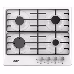 Réf: A6400-EB - Plaque de cuisson 60 cm - 4 feux à gaz: Brûleur rapide / 2x Brûleurs semi-rapides / Petit brûleur - Commandes ...