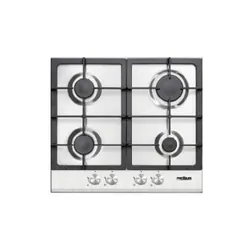 Plaque de Cuisson au Gaz Élégante 60cm 4 Feux Inox Premium