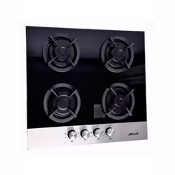 Plaque de cuisson Azur  Nombre de feux: 4 feux - Largeur: 60cm - Type: à gaz -  Brûleur rapide - 2x Brûleurs semi-rapides - P ...