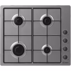 Plaque de Cuisson CANDY 4 Feux 60 cm Inox (CHW6LBX)