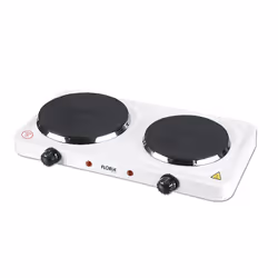 Plaque De Cuisson Électrique Floria ZLN2843 - Nombre de feux: 2 Foyer - Largeur: 15 cm - Puissance : 2500W - Thermostats régl ...